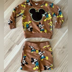 Disney Mickey Mouse and Pluto Sweatshirt with Appliqué and Short Set 5T